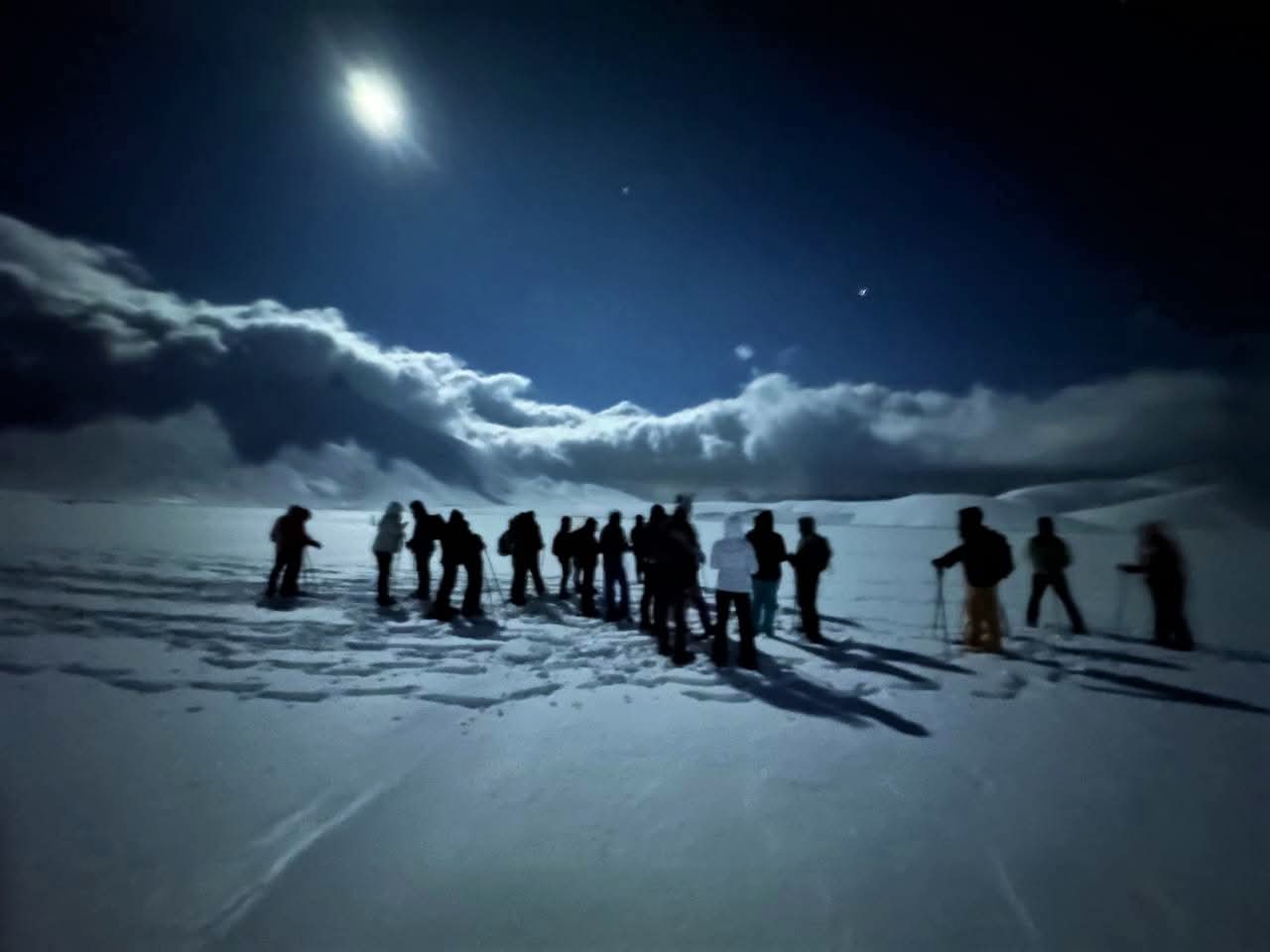 Ciaspole sotto la Luna Piena a Castelluccio